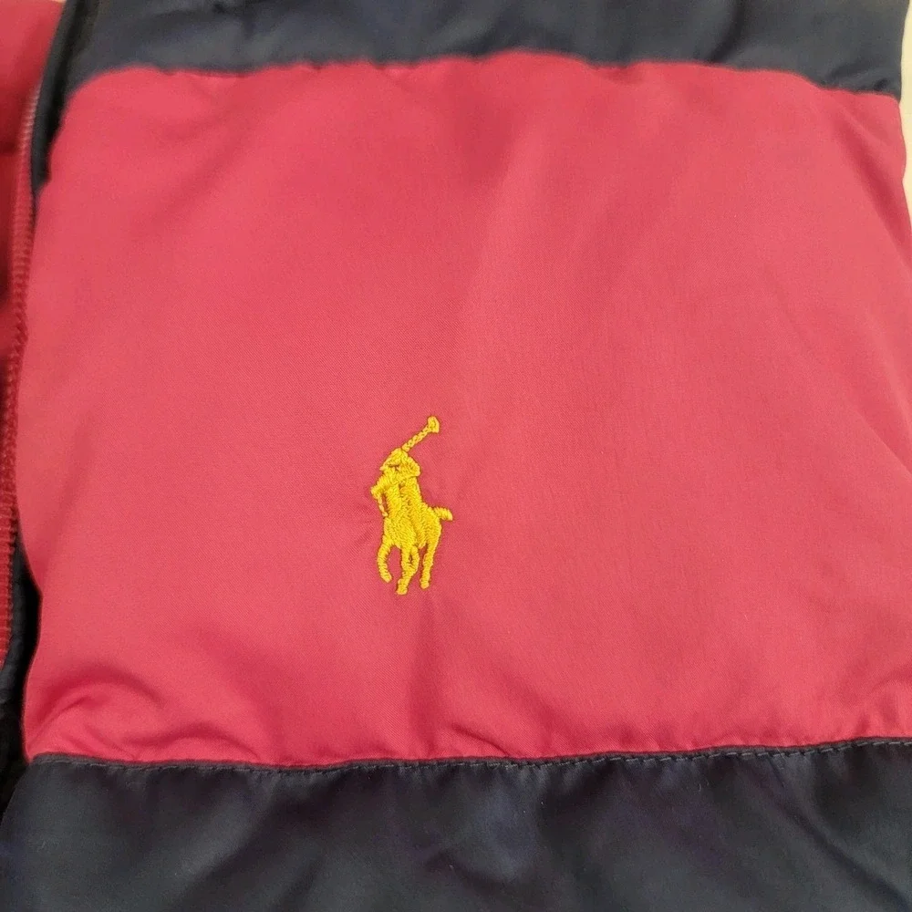 Polo‎ Ralph Lauren Girls 12-14 Puffer Vest Down Feather Fill Reversable Crest